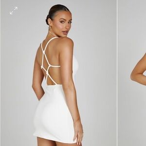 MESHKI Amirah Slinky Backless Mini Dress